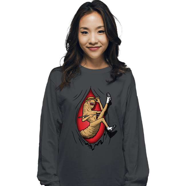 Shirts Long Sleeve Shirts, Unisex / Small / Charcoal Hello Ma Honey