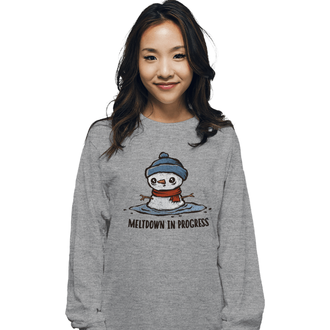 Daily_Deal_Shirts Long Sleeve Shirts, Unisex / Small / Sports Grey Meltdown In Progress