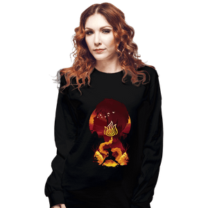 Daily_Deal_Shirts Long Sleeve Shirts, Unisex / Small / Black Firebender