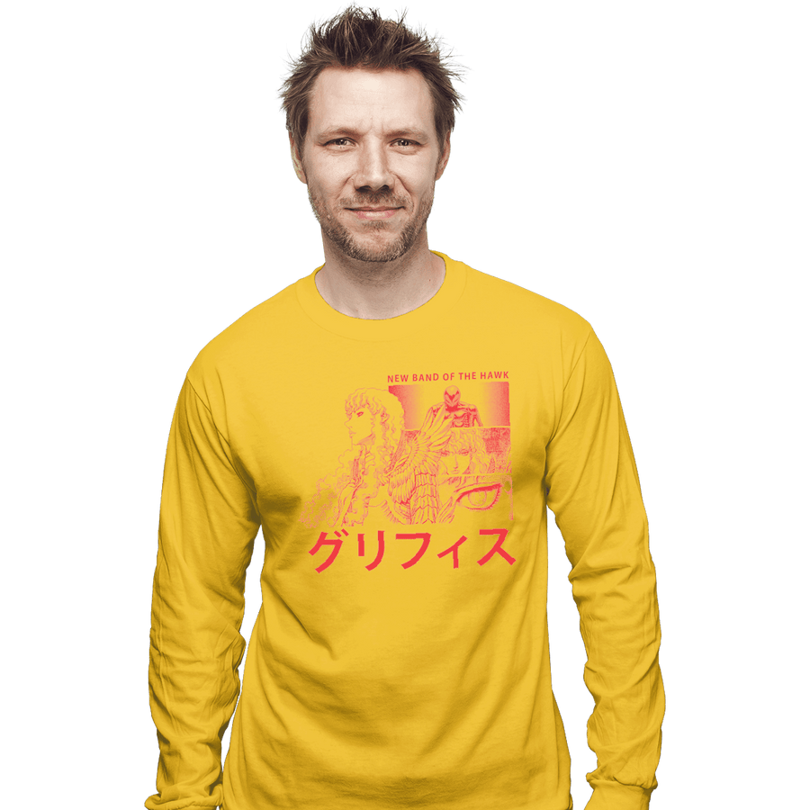 Shirts Long Sleeve Shirts, Unisex / Small / Gold The White Falcon