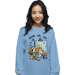 Daily_Deal_Shirts Long Sleeve Shirts, Unisex / Small / Powder Blue Vincent Van Dog