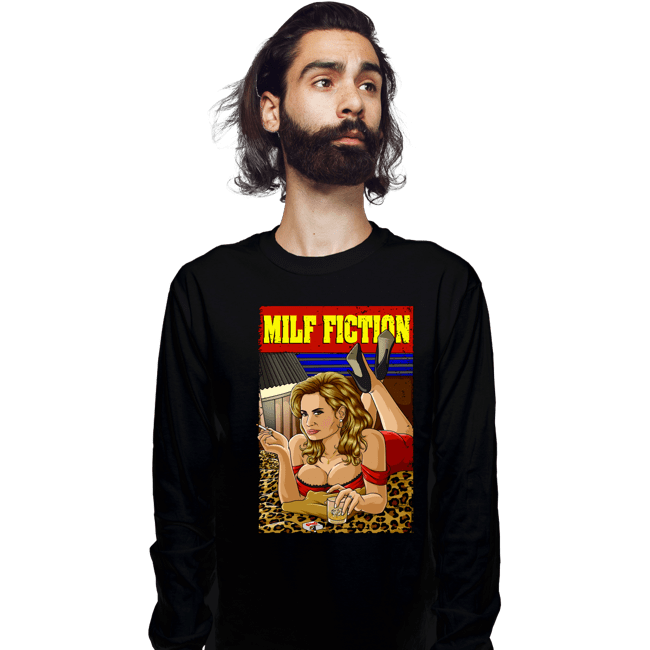 Secret_Shirts Long Sleeve Shirts, Unisex / Small / Black Milf Fiction