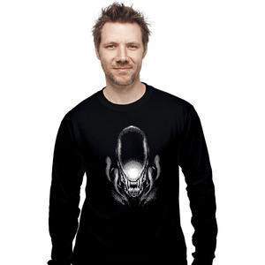 Shirts Long Sleeve Shirts, Unisex / Small / Black Alien Head