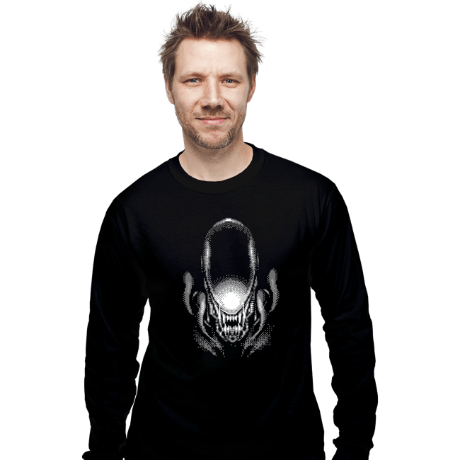 Shirts Long Sleeve Shirts, Unisex / Small / Black Alien Head