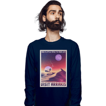 Load image into Gallery viewer, Shirts Long Sleeve Shirts, Unisex / Small / Navy Visit Arrakis
