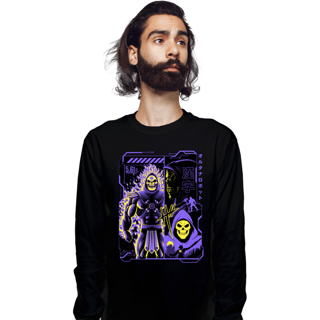 Daily_Deal_Shirts Long Sleeve Shirts, Unisex / Small / Black Emperor Skull Manga