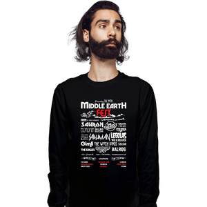 Shirts Long Sleeve Shirts, Unisex / Small / Black Middle Earth Fest