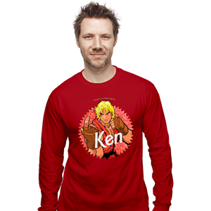 Daily_Deal_Shirts Long Sleeve Shirts, Unisex / Small / Red Ken Doll