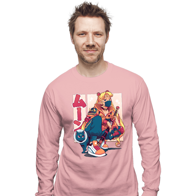 Shirts Long Sleeve Shirts, Unisex / Small / Pink Waxing Moon
