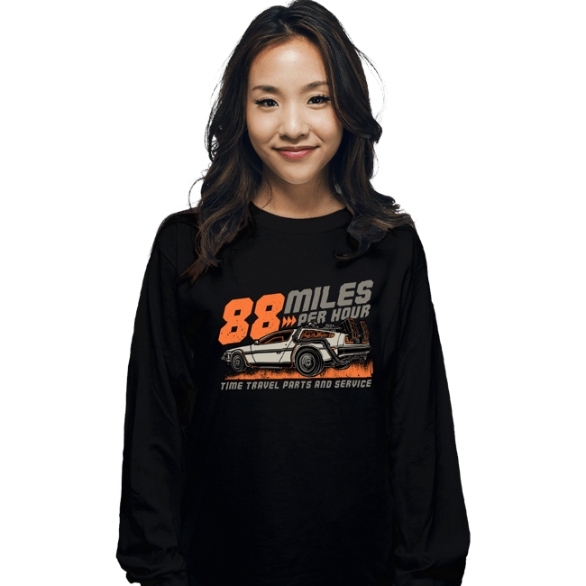 Daily_Deal_Shirts Long Sleeve Shirts, Unisex / Small / Black 88 Miles Per Hour