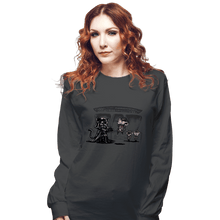 Load image into Gallery viewer, Secret_Shirts Long Sleeve Shirts, Unisex / Small / Charcoal Cat Vader
