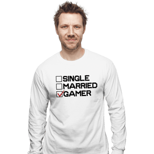 Shirts Long Sleeve Shirts, Unisex / Small / White The Gamer