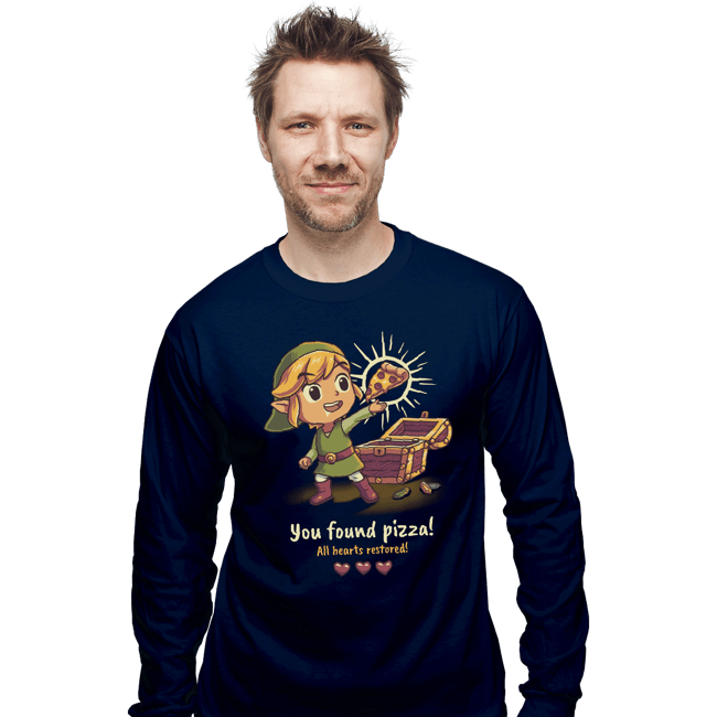 Daily_Deal_Shirts Long Sleeve Shirts, Unisex / Small / Navy Legendary Pizza
