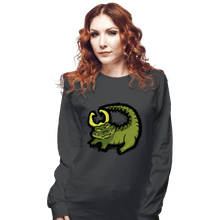 Load image into Gallery viewer, Shirts Long Sleeve Shirts, Unisex / Small / Charcoal The Alligator King
