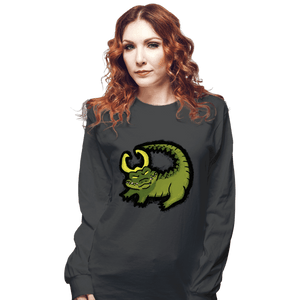 Shirts Long Sleeve Shirts, Unisex / Small / Charcoal The Alligator King