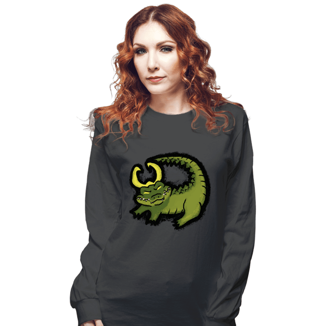 Shirts Long Sleeve Shirts, Unisex / Small / Charcoal The Alligator King