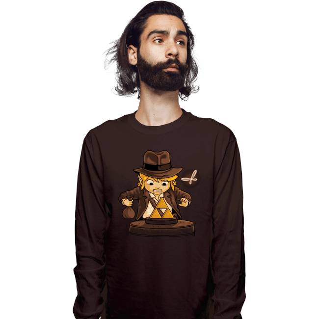 Shirts Long Sleeve Shirts, Unisex / Small / Dark Chocolate Indiana Link