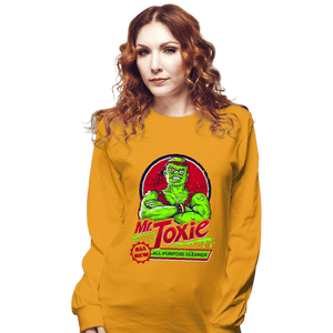 Daily_Deal_Shirts Long Sleeve Shirts, Unisex / Small / Gold Mr. Toxie