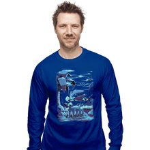 Load image into Gallery viewer, Shirts Long Sleeve Shirts, Unisex / Small / Royal Blue Green Hill Zone
