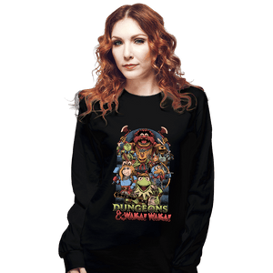 Daily_Deal_Shirts Long Sleeve Shirts, Unisex / Small / Black Dungeons & Waka Waka