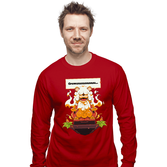 Shirts Long Sleeve Shirts, Unisex / Small / Red Hisuian Growlithe