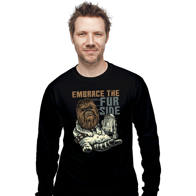 Daily_Deal_Shirts Long Sleeve Shirts, Unisex / Small / Black Wookie Cat