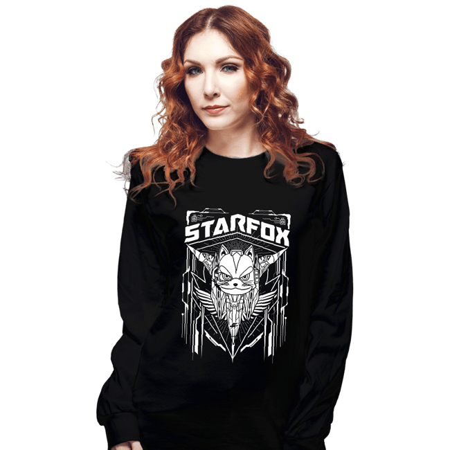 Shirts Long Sleeve Shirts, Unisex / Small / Black Starfox Crest