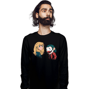 Daily_Deal_Shirts Long Sleeve Shirts, Unisex / Small / Black Mario And Peach