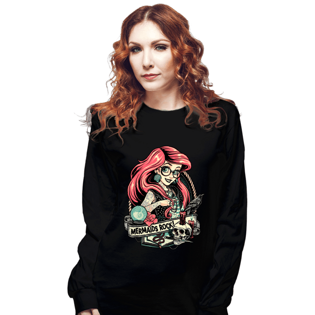 Secret_Shirts Long Sleeve Shirts, Unisex / Small / Black Rocker Ariel!