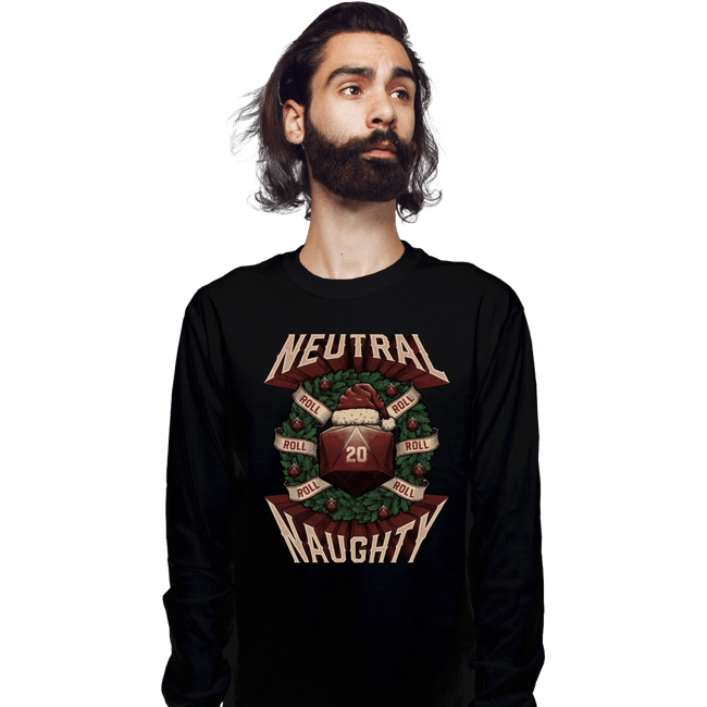 Shirts Long Sleeve Shirts, Unisex / Small / Black Neutral Naughty Christmas