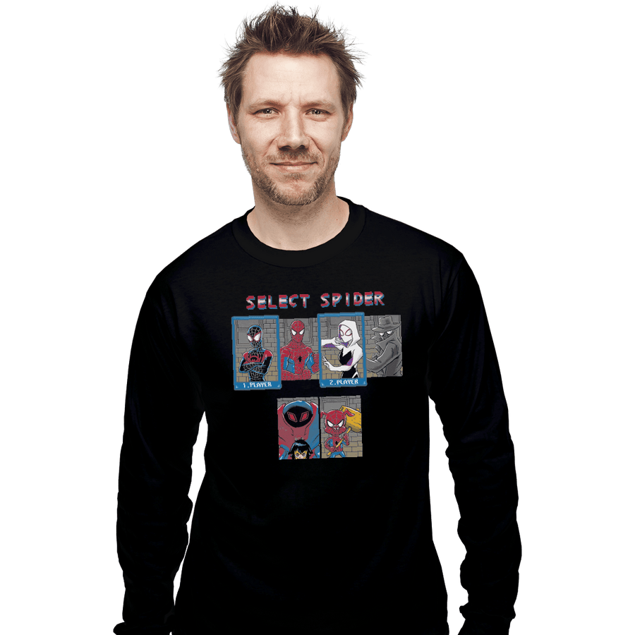 Shirts Long Sleeve Shirts, Unisex / Small / Black Select Spider