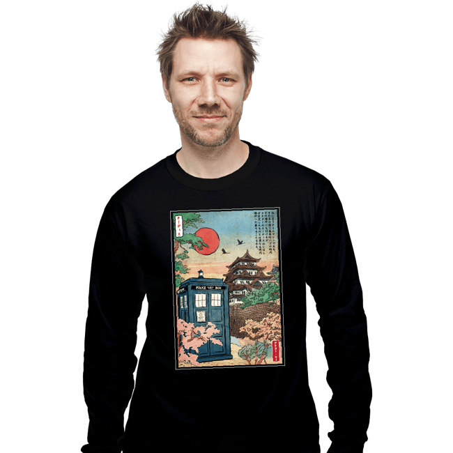 Daily_Deal_Shirts Long Sleeve Shirts, Unisex / Small / Black The Tardis In Japan