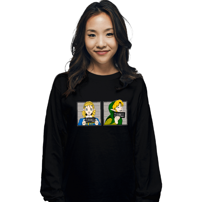 Secret_Shirts Long Sleeve Shirts, Unisex / Small / Black Arrested In Hyrule!