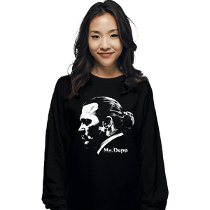 Daily_Deal_Shirts Long Sleeve Shirts, Unisex / Small / Black Mr. Depp