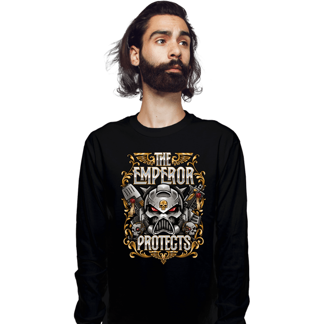 Shirts Long Sleeve Shirts, Unisex / Small / Black The Emperor Protects