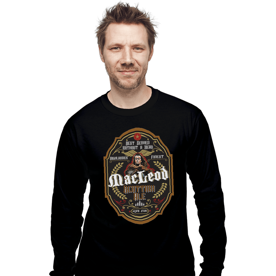 Shirts Long Sleeve Shirts, Unisex / Small / Black Connor MacLeod Ale
