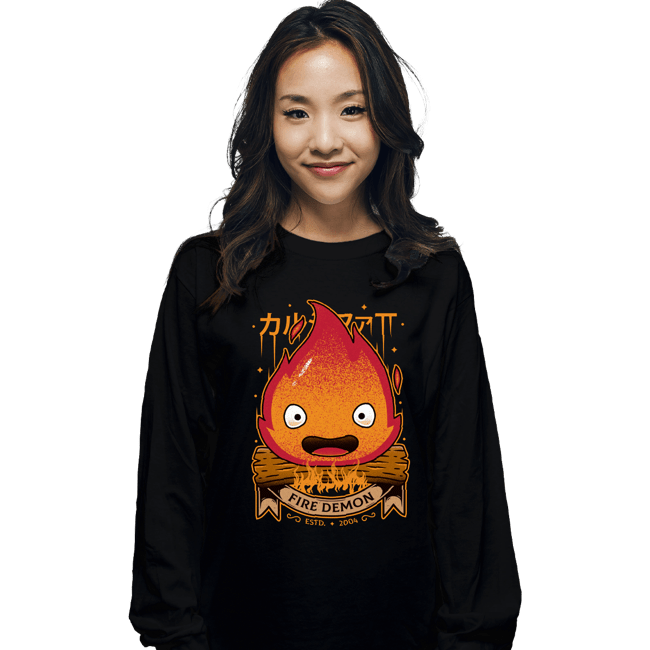 Shirts Long Sleeve Shirts, Unisex / Small / Black The Fire Demon