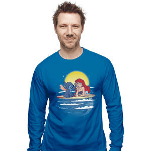 Shirts Long Sleeve Shirts, Unisex / Small / Sapphire Aloha Mermaid