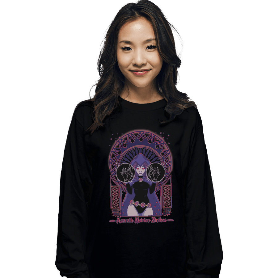 Shirts Long Sleeve Shirts, Unisex / Small / Black Dark Raven