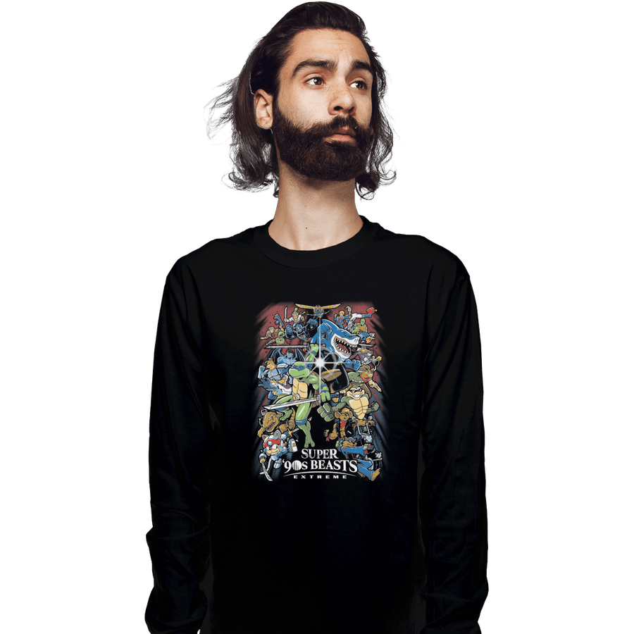 Shirts Long Sleeve Shirts, Unisex / Small / Black Super '90s Beasts