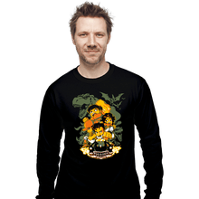 Load image into Gallery viewer, Shirts Long Sleeve Shirts, Unisex / Small / Black Cadillacs and Dinosaurs Heroes
