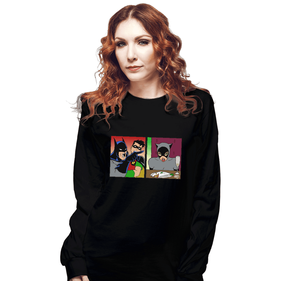 Shirts Long Sleeve Shirts, Unisex / Small / Black Batman Yelling