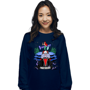 Secret_Shirts Long Sleeve Shirts, Unisex / Small / Navy I Want Your Voice