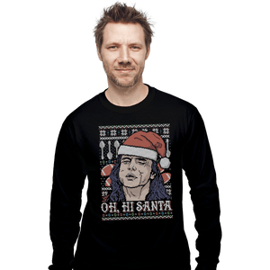 Shirts Long Sleeve Shirts, Unisex / Small / Black Oh hi Santa