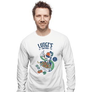 Daily_Deal_Shirts Long Sleeve Shirts, Unisex / Small / White Luigi's Trattoria