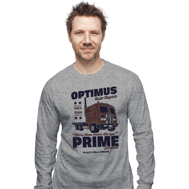 Daily_Deal_Shirts Long Sleeve Shirts, Unisex / Small / Sports Grey Optimus Garage