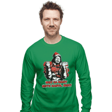 Load image into Gallery viewer, Shirts Long Sleeve Shirts, Unisex / Small / Irish Green Why Santa Why
