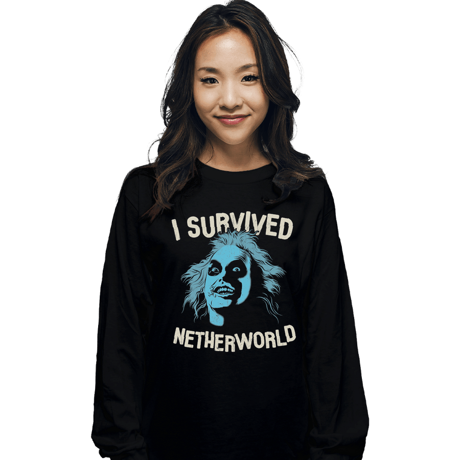 Shirts Long Sleeve Shirts, Unisex / Small / Black Netherworld Survivor