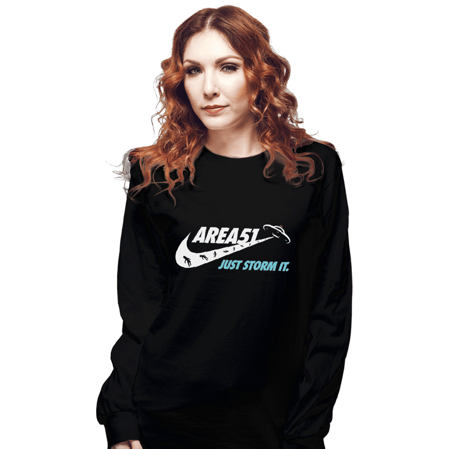 Shirts Long Sleeve Shirts, Unisex / Small / Black Just Storm It
