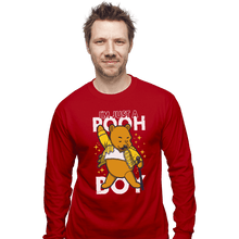 Load image into Gallery viewer, Shirts Long Sleeve Shirts, Unisex / Small / Red I&#39;m Just A Pooh Boy
